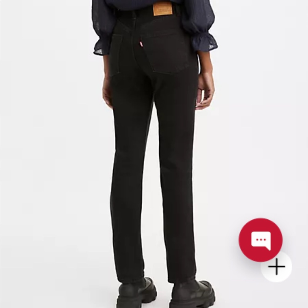 LEVI'S 70S HIGH RISE SLIM STRAIGHT TRAINWRECK DENIM - BLACK SIZE: 27X31